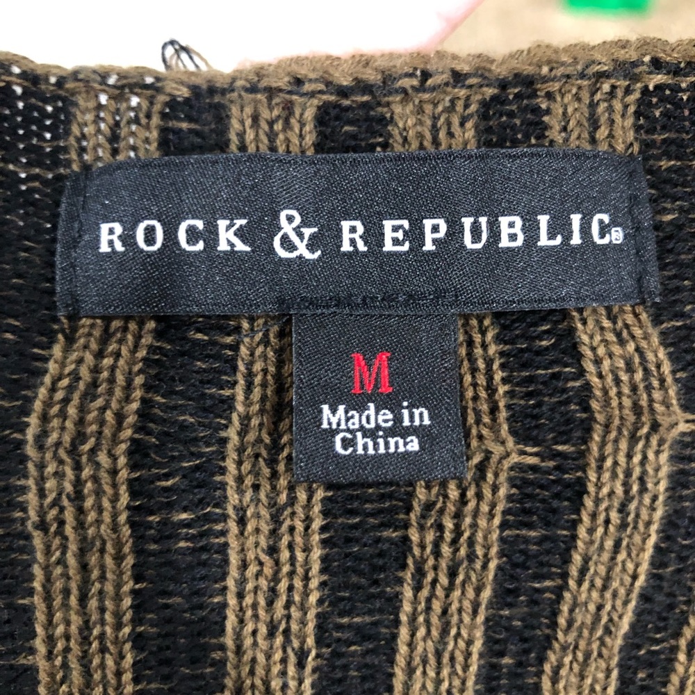 Rock & Republic Ribbed Tunic Sweater Top - Picture 7 of 8